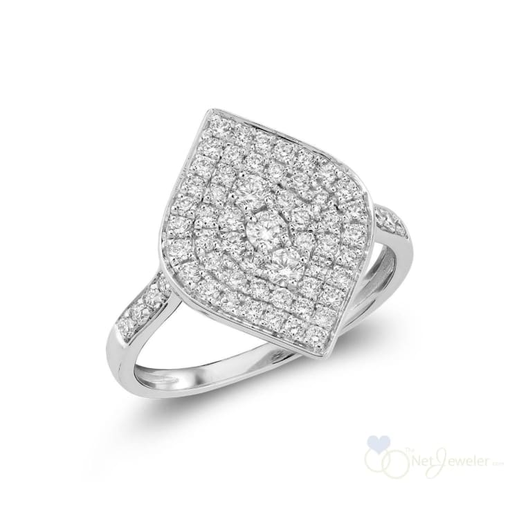 Marquise Pave Diamond Ring - White Gold / Closeout - Rings
