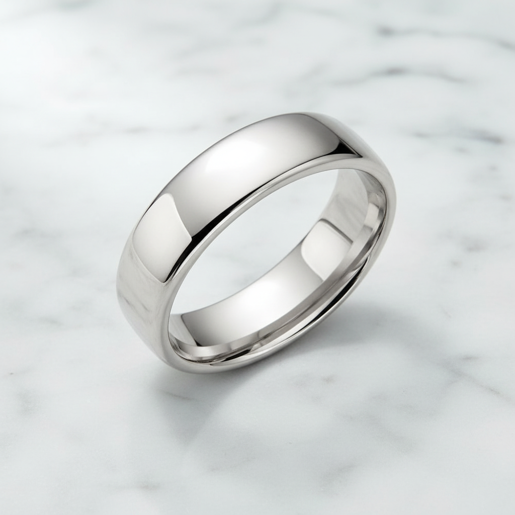 Men's 7mm White Gold Wedding Band