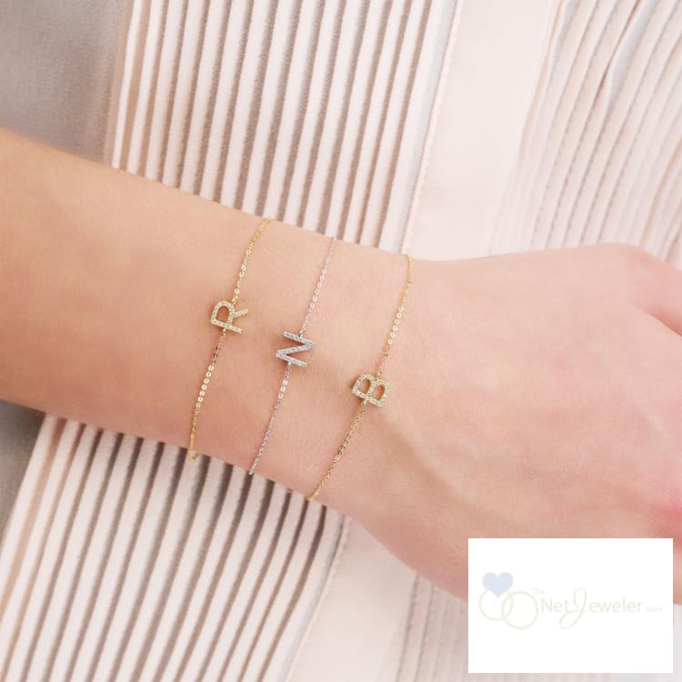 Initial Diamond Bracelet-RNB Jewellery