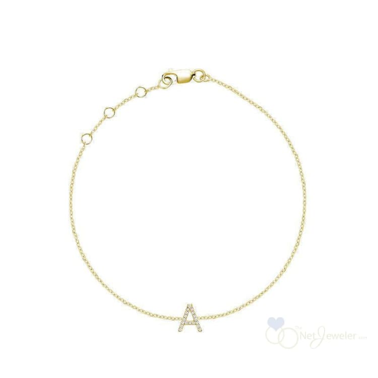 Initial Diamond Bracelet-RNB Jewellery