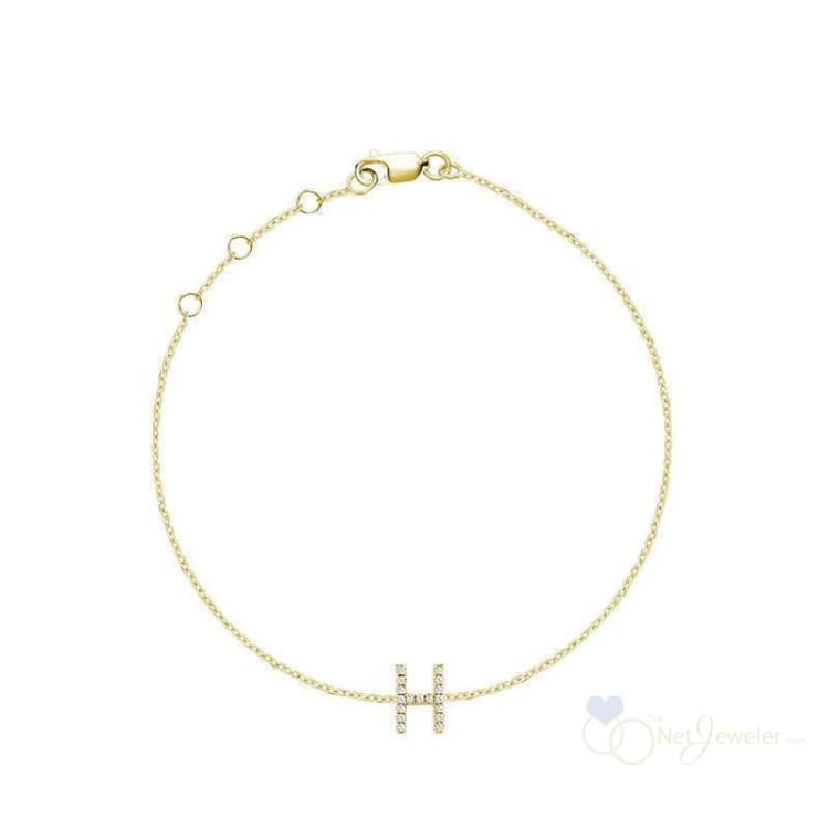Initial Diamond Bracelet-RNB Jewellery