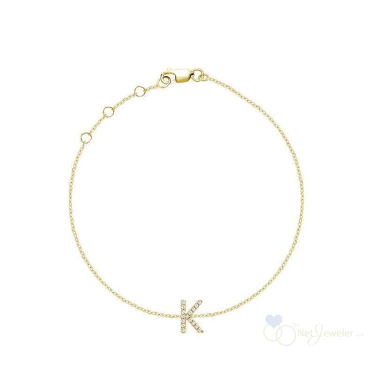 Initial Diamond Bracelet-RNB Jewellery