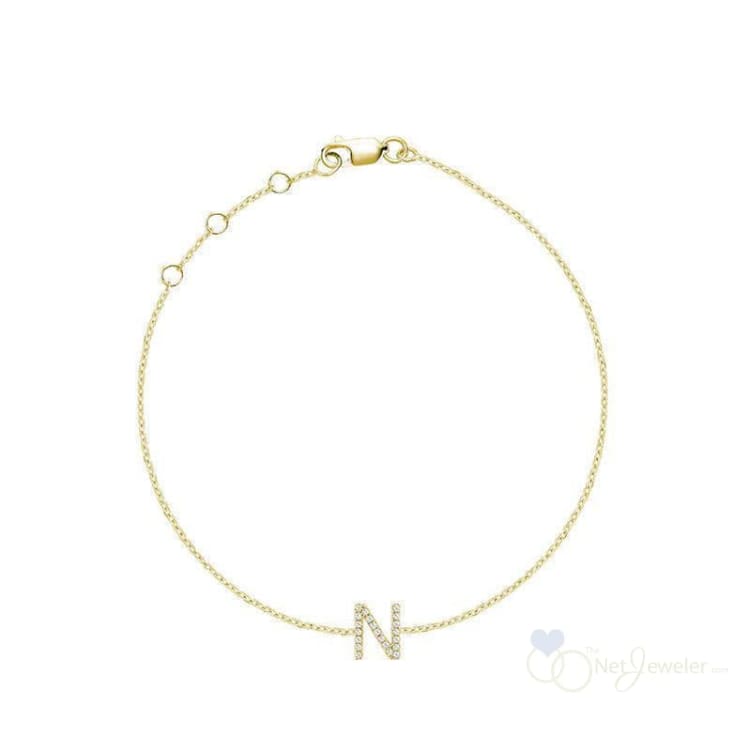 Initial Diamond Bracelet-RNB Jewellery
