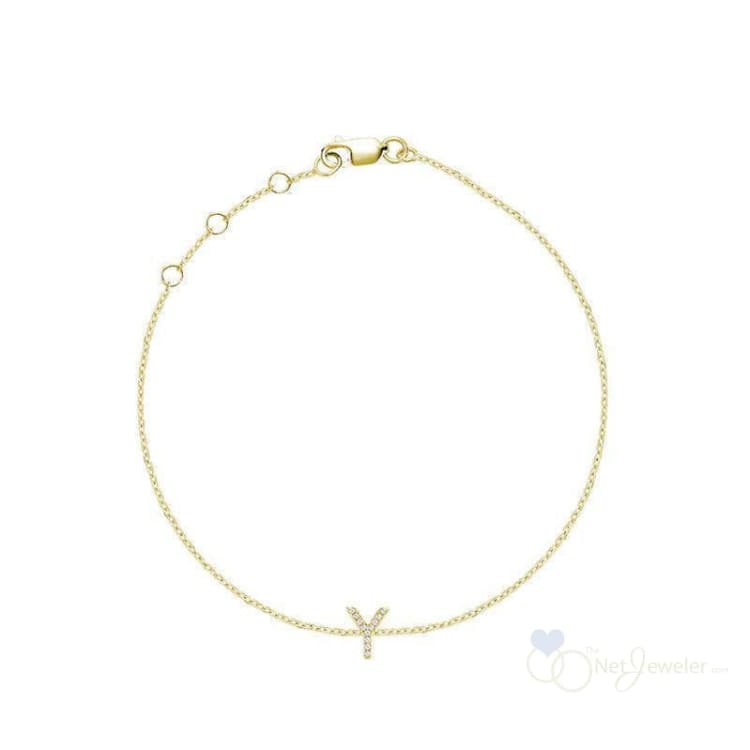 Initial Diamond Bracelet-RNB Jewellery