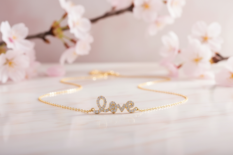 Mini LOVE Diamond Necklace Spring Hero
