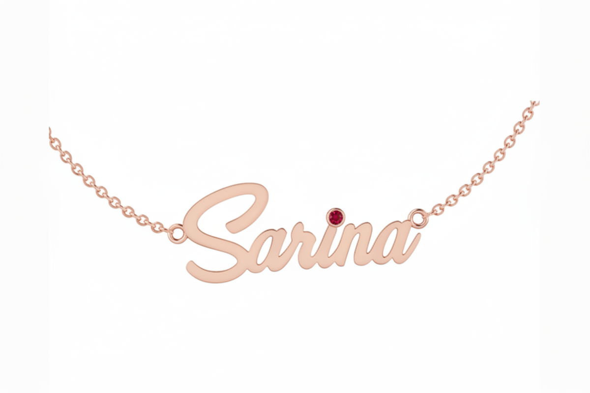 Name Necklace in Rose Gold