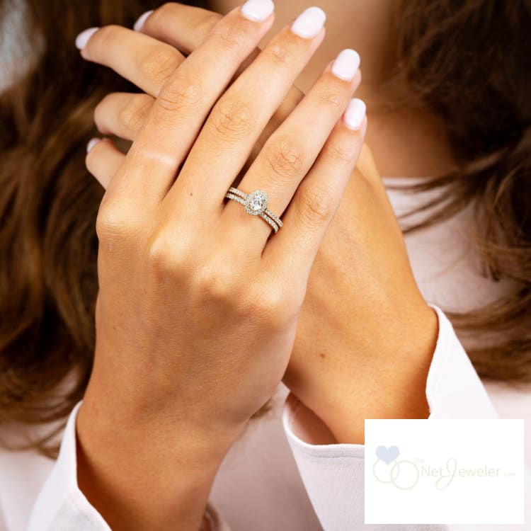 Oval Halo Diamond Engagement Ring-RNB Jewellery