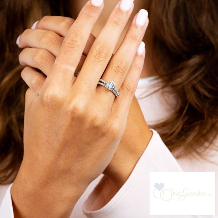 Oval Halo Diamond Engagement Ring-RNB Jewellery