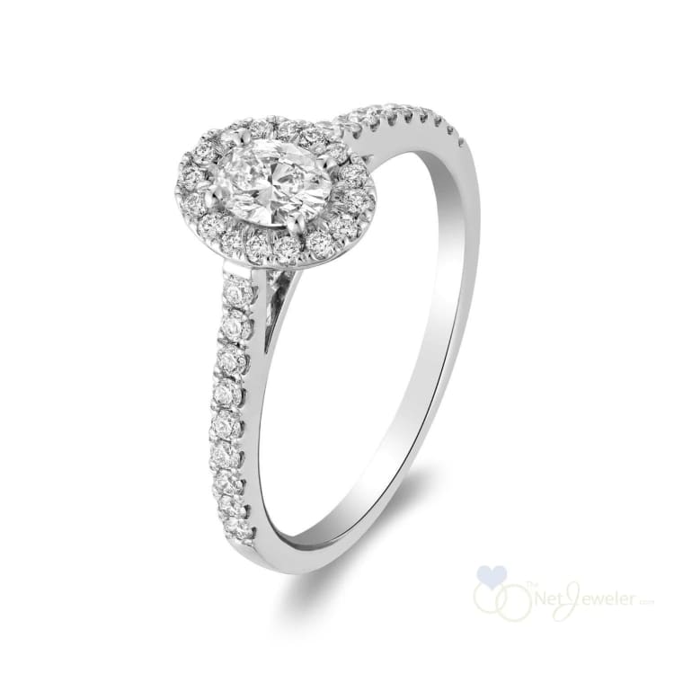 Oval Halo Diamond Engagement Ring-RNB Jewellery