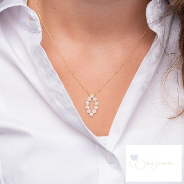 Martini Cup Fashion Diamond Necklace-RNB Jewellery