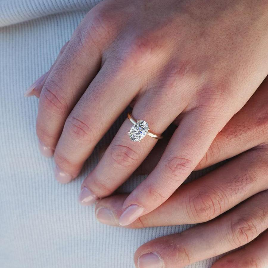 oval engagement ring - thenetjeweler 