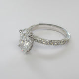 2.85 ctw Oval Lab Grown Diamond Hidden Halo Engagement Ring - Thenetjeweler
