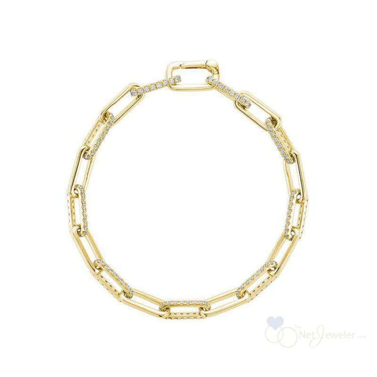 Paper Clip Diamond Bracelet-RNB Jewellery