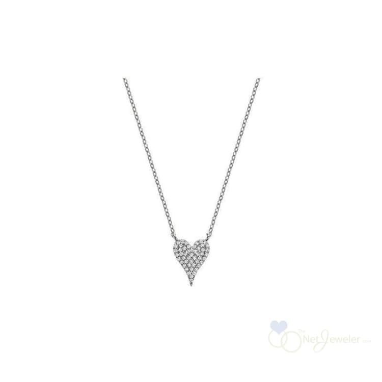Pave Heart Diamond Necklace-RNB Jewellery
