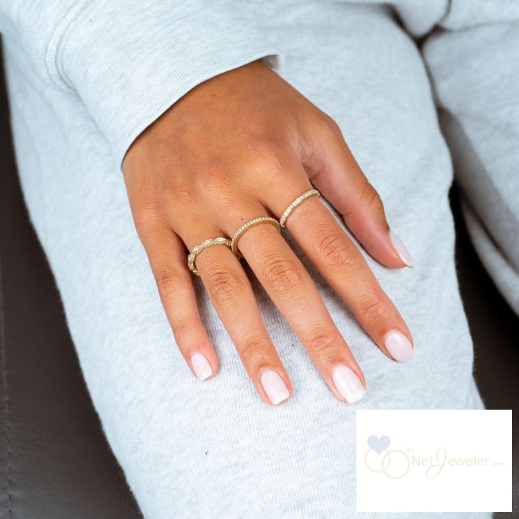 Pave Milgrain Diamond Eternity Ring-RNB Jewellery