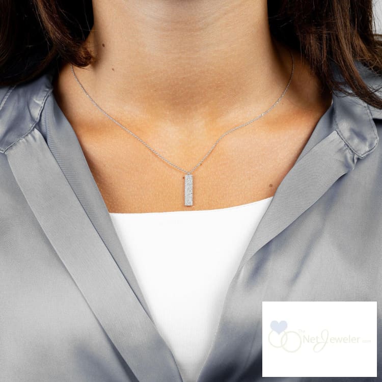 Pave Plate Diamond Necklace-RNB Jewellery