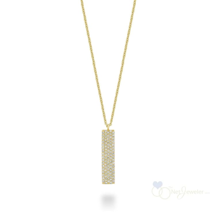 Pave Plate Diamond Necklace-RNB Jewellery