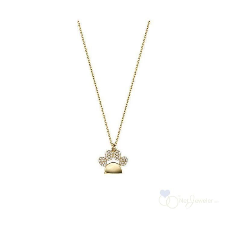 Paw Print Diamond Necklace-RNB Jewellery