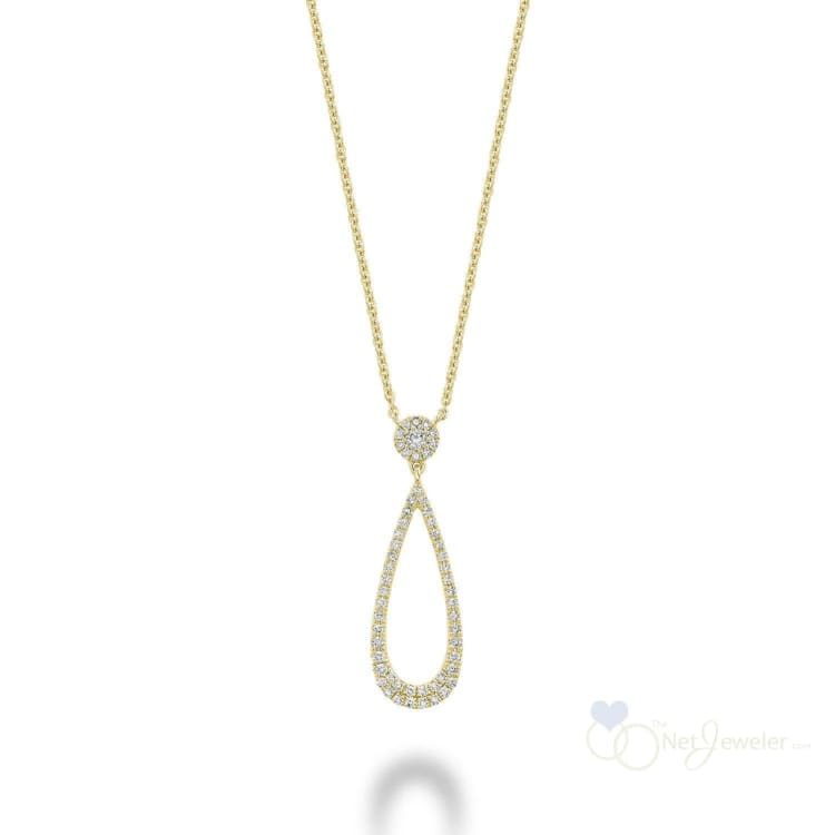 Drop Halo Diamond Necklace-RNB Jewellery