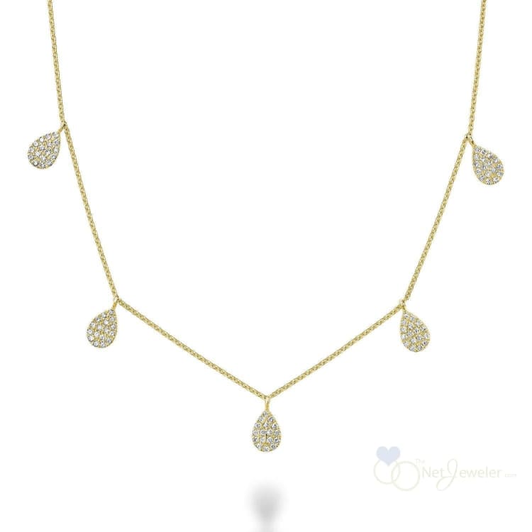 Drop Pave Diamond By The Yard Necklace-RNB Jewellery