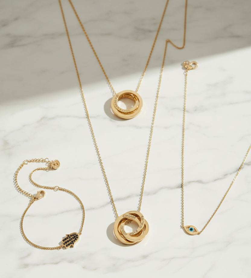 Shop personalized jewelry - custom name necklaces, initial jewelry, and birthstone pieces