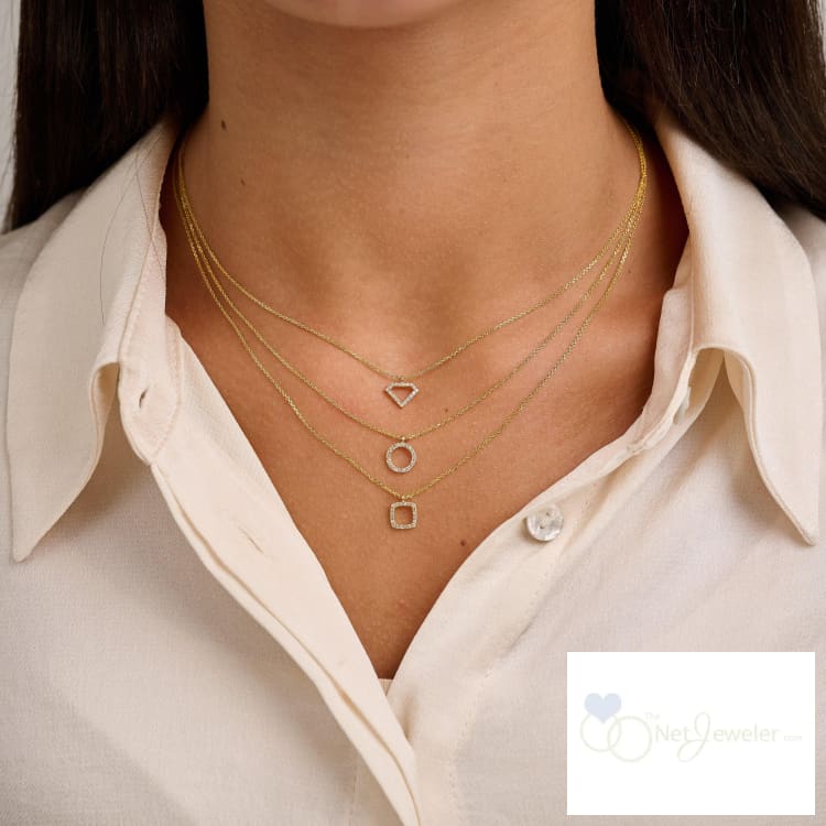 Petite Cushion Shape Diamond Pendant-RNB Jewellery