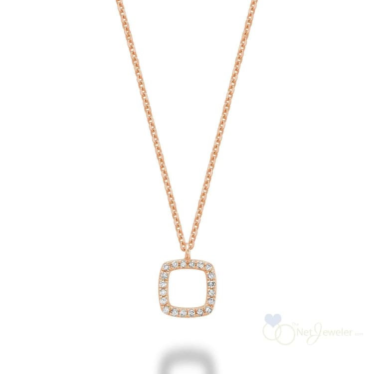 Petite Cushion Shape Diamond Pendant-RNB Jewellery