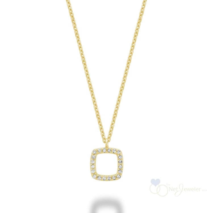 Petite Cushion Shape Diamond Pendant-RNB Jewellery