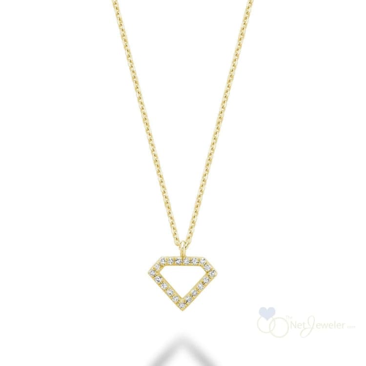 Petite Diamond Shape Diamond Pendant-RNB Jewellery
