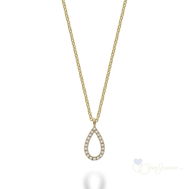 Petite Pear Shape Diamond Pendant-RNB Jewellery