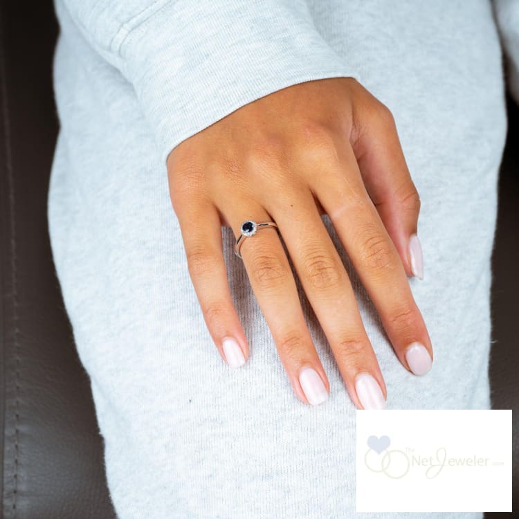 Precious Stone & Diamond Halo Ring-RNB Jewellery