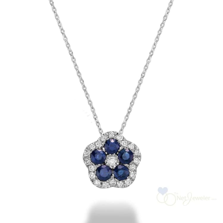 Precious Stone Flower Diamond Pendant-RNB Jewellery