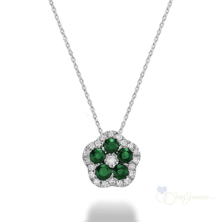 Precious Stone Flower Diamond Pendant-RNB Jewellery