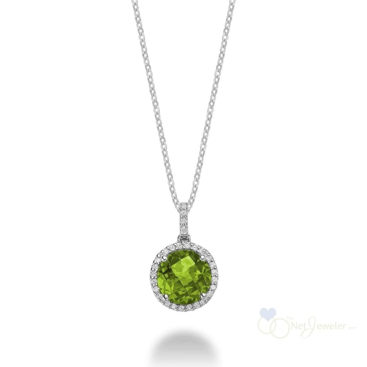 Precious Stone & Halo Diamond Pendant-RNB Jewellery