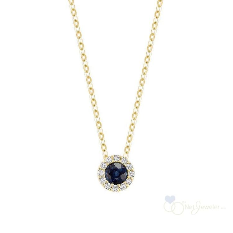 Precious Stone & Halo Diamond Pendant-RNB Jewellery