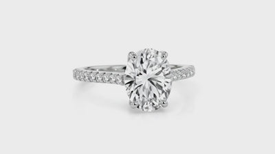 2 Carat Oval Moissanite Engagement Ring 