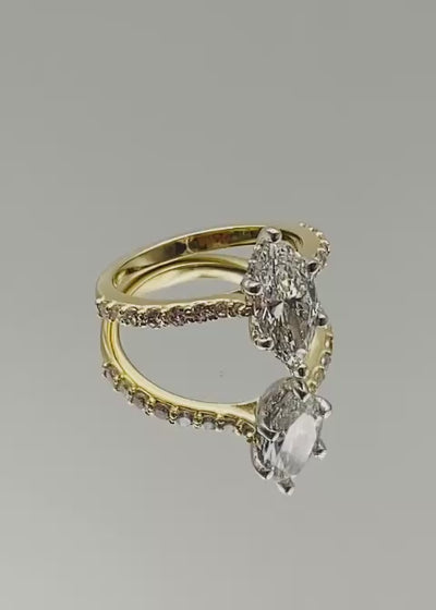 Marquise Diamond Engagement Ring | 1 Carat