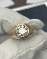2 carat Lab Diamond Men Signet Ring