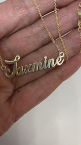 Personalized Name Necklace Jazmine 14K Yellow Gold