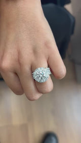 Diamond Engagement Ring and Eternity Band 18K