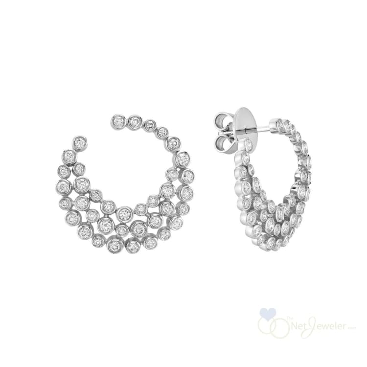 River Bezel Diamond Earrings-RNB Jewellery