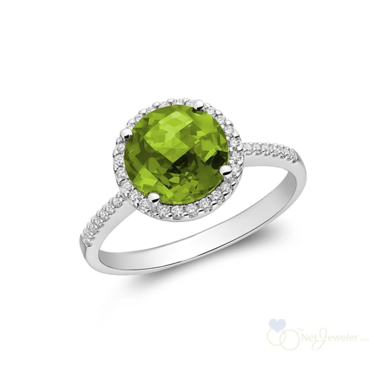 Round Citrine & Diamond Halo Ring-RNB Jewellery