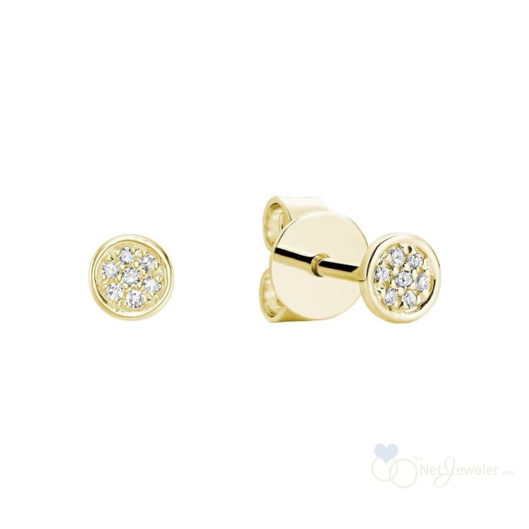 Round Cluster Diamond Stud Earrings-RNB Jewellery