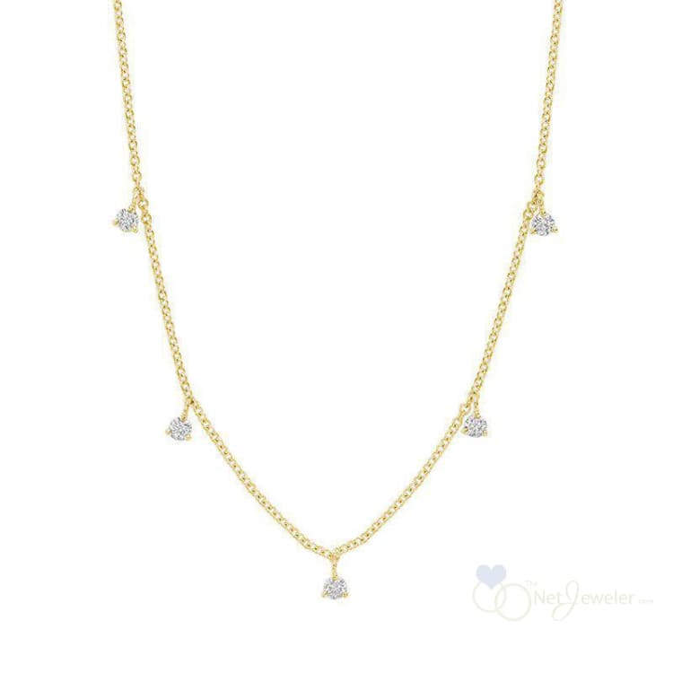 Diamond Station Necklace-RNB Jewellery