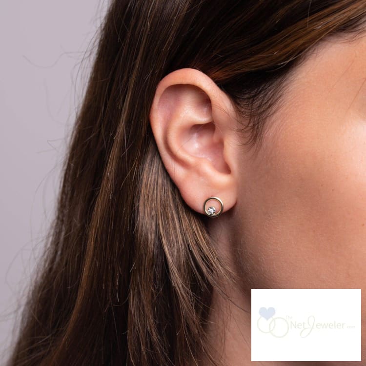 Round Illusion Diamond Stud Earrings-RNB Jewellery