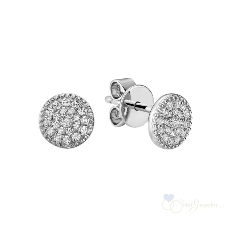 Round Miligrain Diamond Stud Earrings-RNB Jewellery