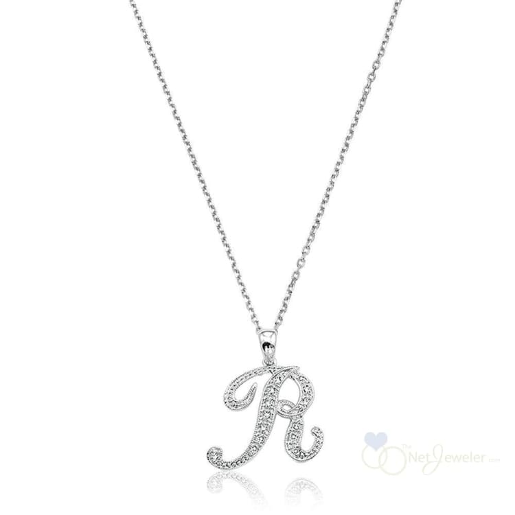 Script Diamond Initials-RNB Jewellery