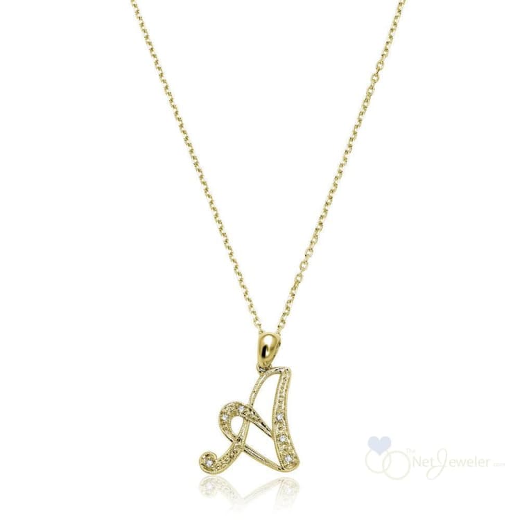Script Diamond Initials-RNB Jewellery