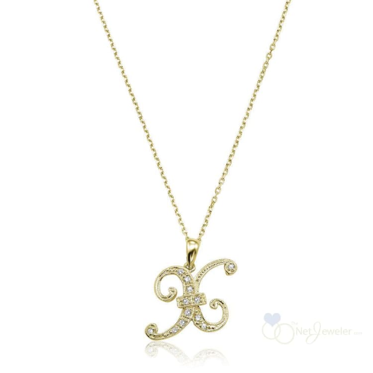 Script Diamond Initials-RNB Jewellery