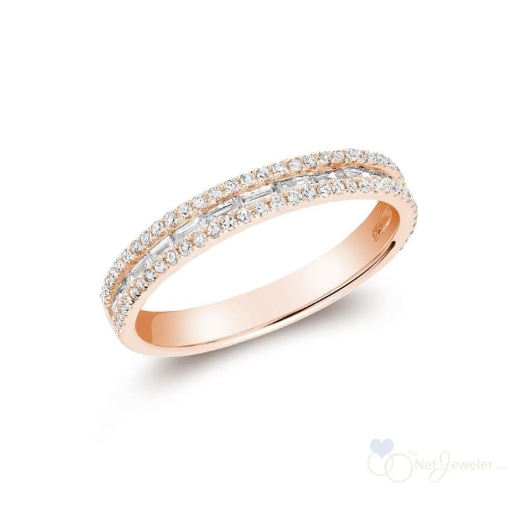 Semi Eternity Baguette & Round Diamond Ring-RNB Jewellery